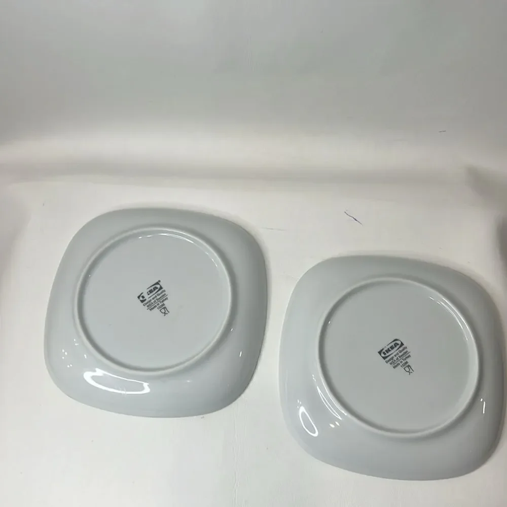 IKEA Of Sweden Side Plates Salad Dessert 7 Inches Square Set Of 2 Turkey 13286
